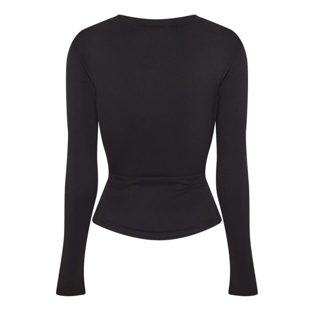 Couture Club Womens/Ladies Sculpting Long-Sleeved T-Shirt / Black